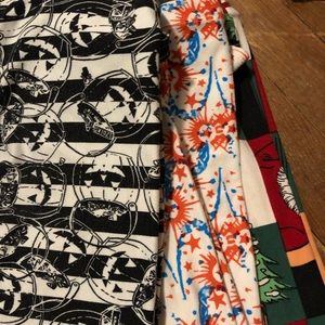 3 pair of holiday kids leggings